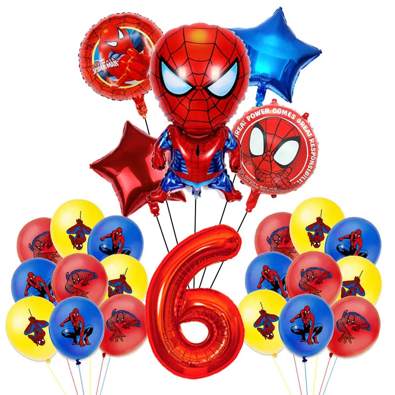 Disney superbohater balon czerwony Spiderman balony z folii aluminiowej dzieci dekoracja urodzinowa Baby Shower 3 4 5st Birthday Party
