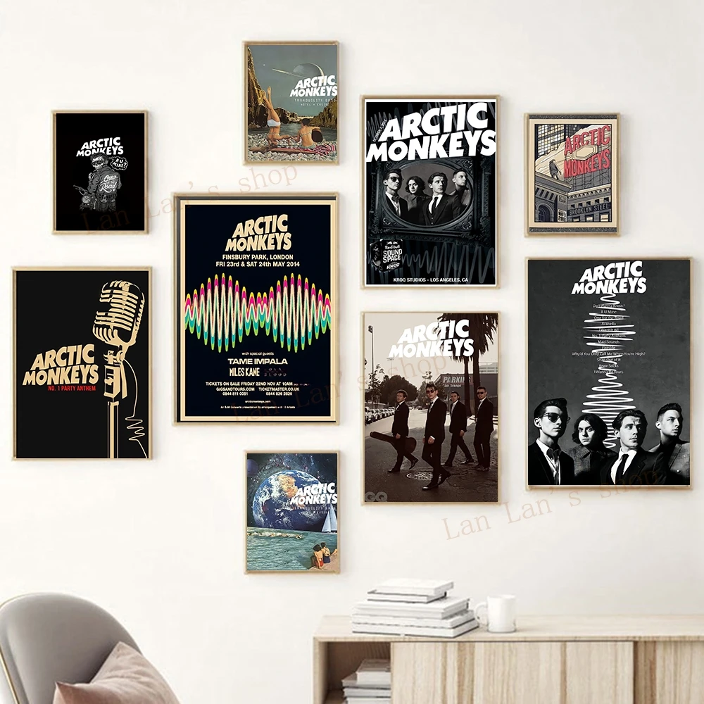 Poster Vintage Rock Band Arctic Clesses Music Poster London Finsbury Park Size Sea Century Sound Eccezionale Album Print Decor