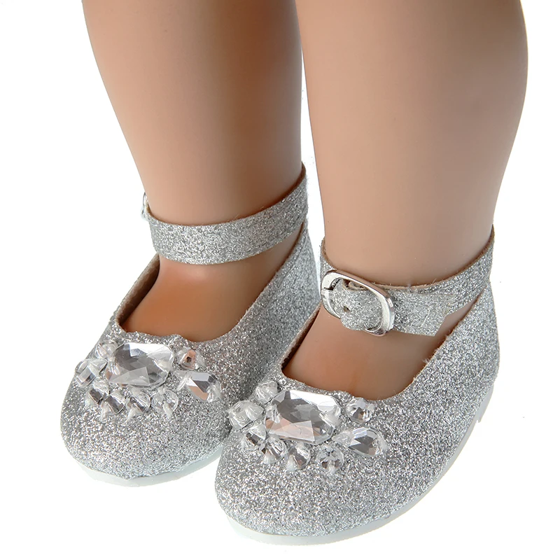18 Inch Doll Shoes PU Leather for 43cm Reborn Doll