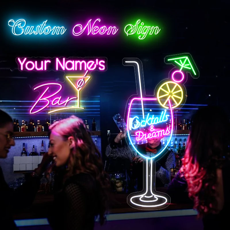 Custom Neon Sign Led letter Create your own Neon Sign Word Brand Logo Bar DJ Names Music Gift Wedding Room decor Dropshipping