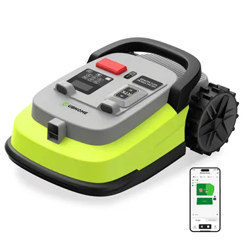 Tosaerba robot wireless UBHOME M10, 1000 m2, con banda di frequenza completa RTK + AI Vision e controllo app Tosaerba silenzioso da 52 dB