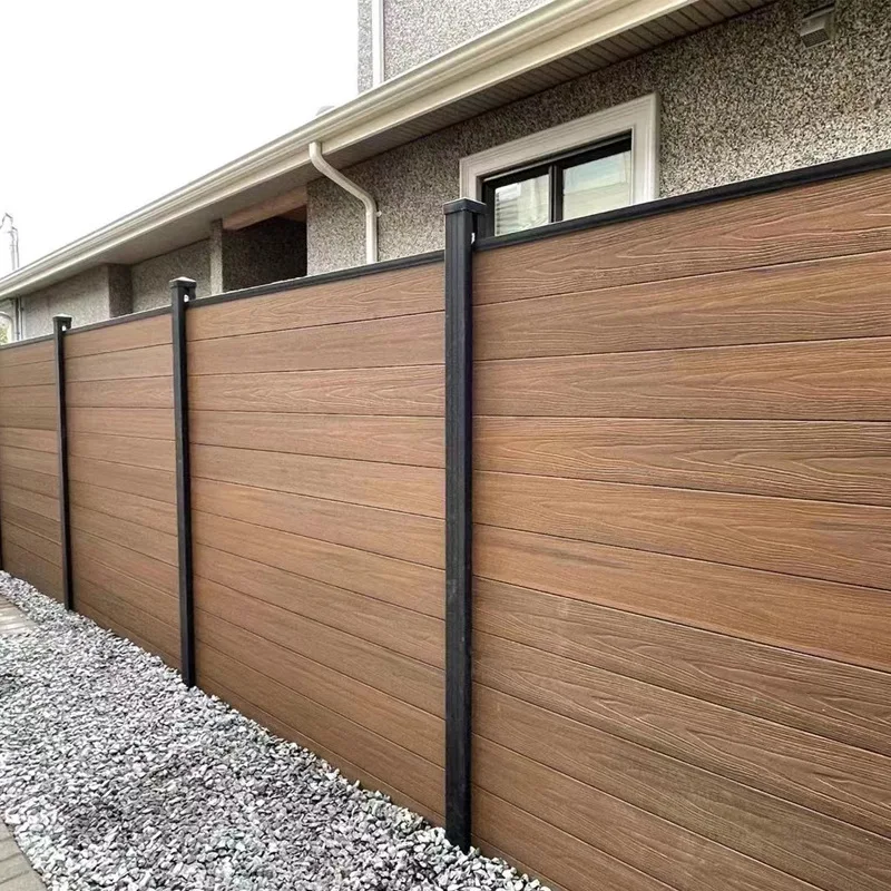 Wpc Fence Panels Outdoor Wood Plastic Composite Home Court Garden Security System Fence