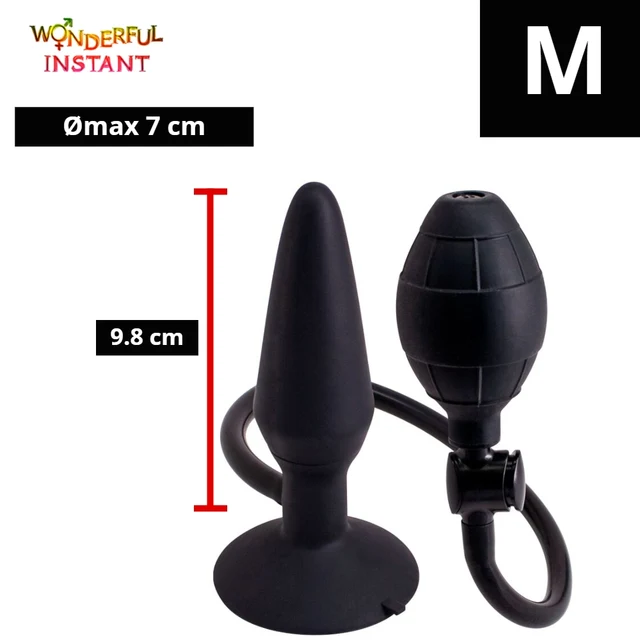 Three Sizes Small Large Medium Expandable Silicone Anal Plug - Image 3
