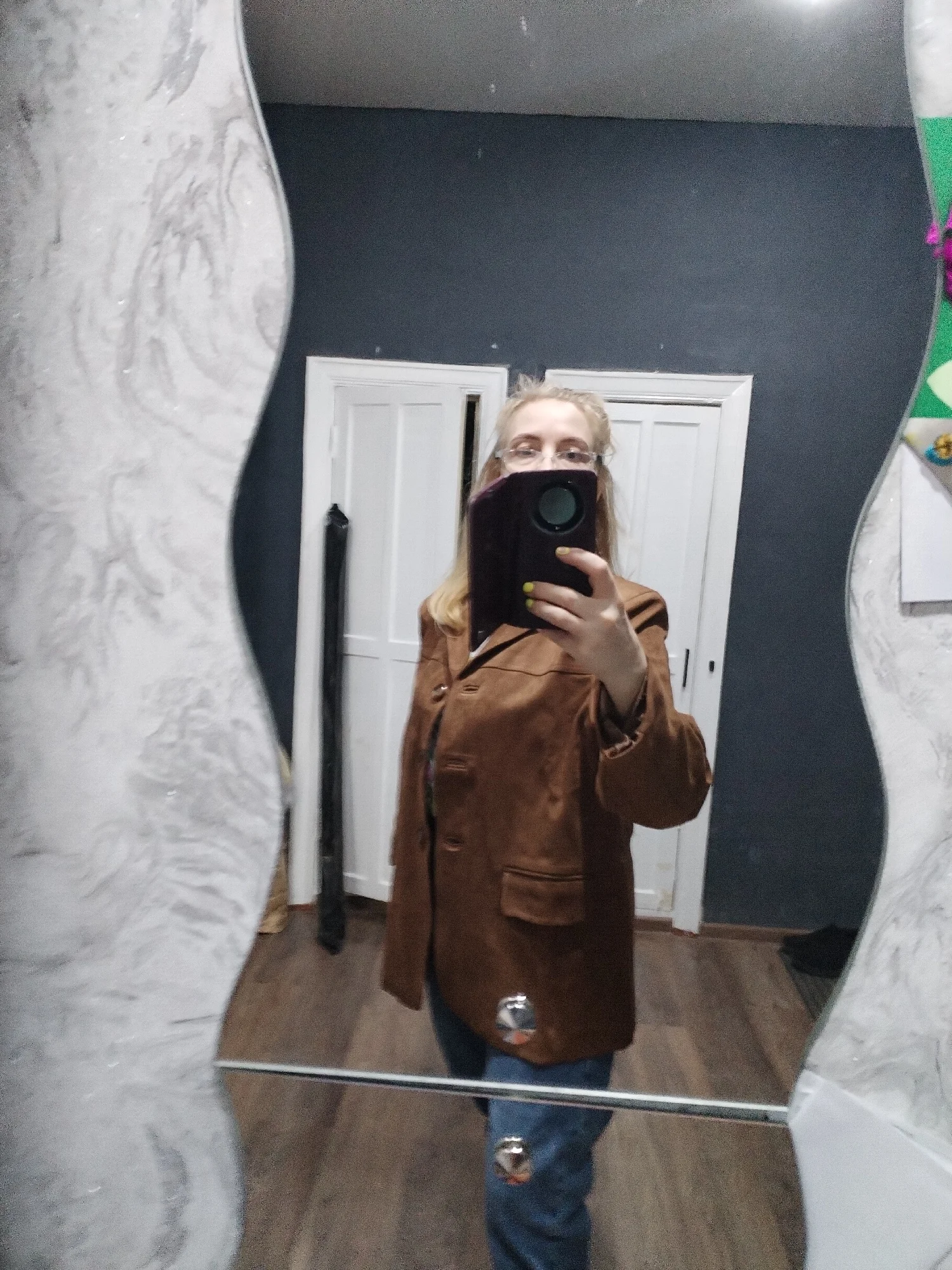 Women's Suede Basic Blazer Jacket - 2025 Fall/Winter Fashion Collection photo review