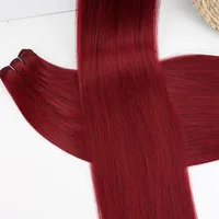 Bio cheveux raides paquets 26 "naturel doux résistant à la chaleur fibres synthétiques Extensions de cheveux protéine cheveux raides armure 5