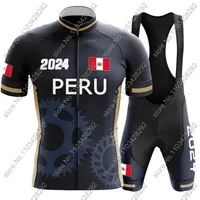 2024 Peru Cycling Jersey National Team Set Summer Cycling Clothing Road Bike Shirts Suit Bicycle bib Shorts MTB Maillot 1