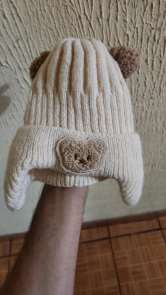 Cute Bear Ear Protection Hat photo review