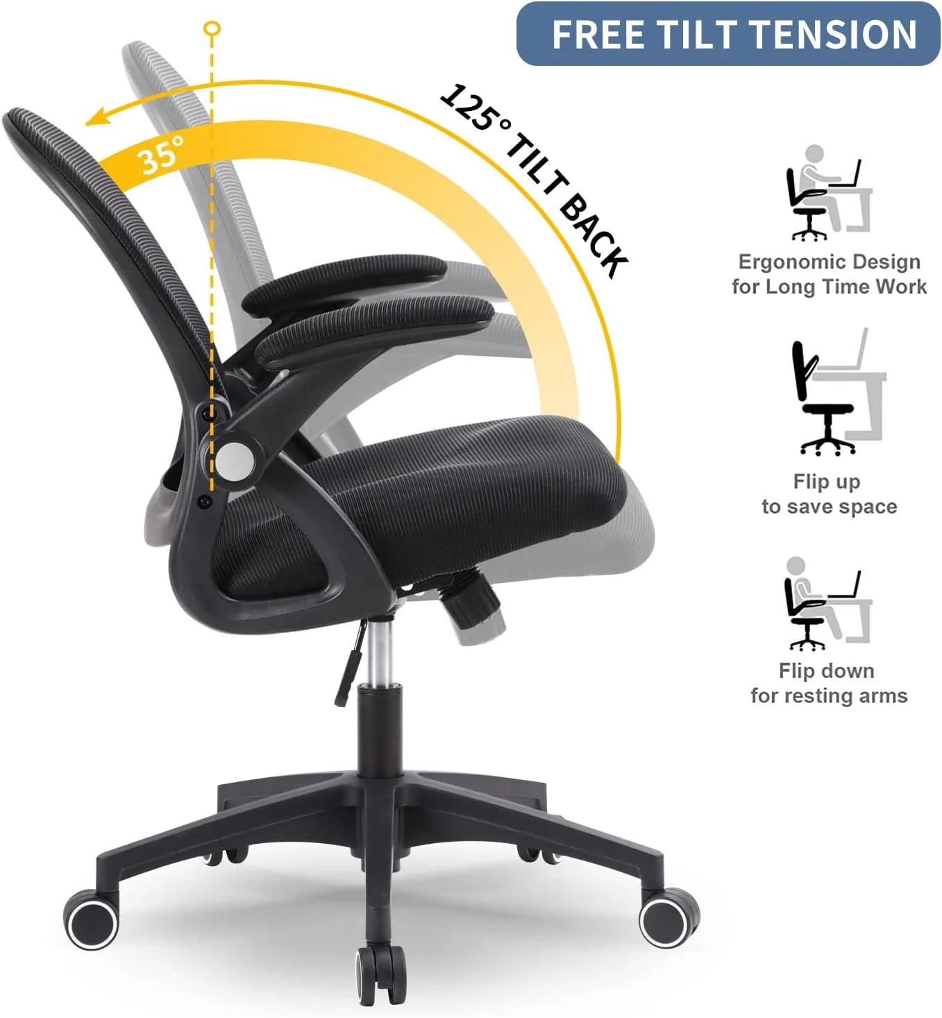 كرسي ألعاب AnneFish مريح للكمبيوتر والمكتب المنزلي...