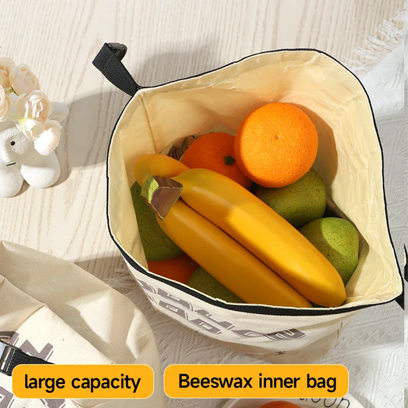 Weedi Beeswax Reusable Fresh Keeping Storage Bag with Buckle Large Capacity Organic Natural Fruit Bread Beeswax Food Bags