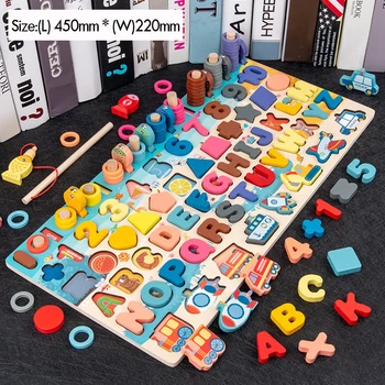 Montessori Fishing Puzzle To 7