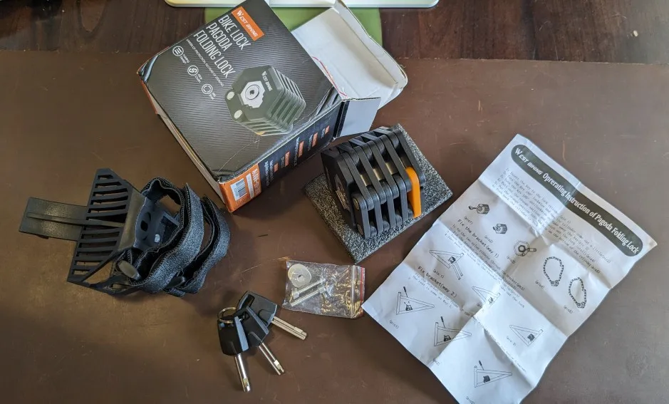 Складной велосипедный замок WEST BIKING, замок для горного и дорожного ...