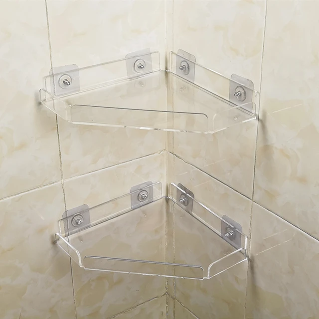 Acrylic Bathroom Corner Shelf, Acrylic Bathroom Shelves