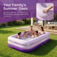 Piscine gonflable familiale en promotion, piscine hors sol pour jardin, piscine pour adultes facile à installer et personnalisable 2