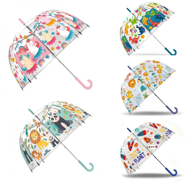 Paraguas Animales transparente manual y automatico 46cm,lluvia,regalo para  niñas, - AliExpress