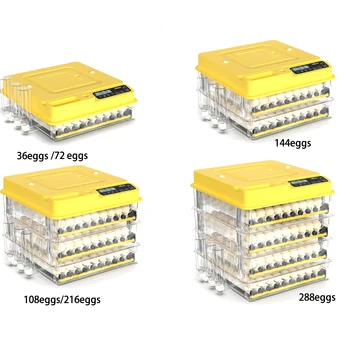 36-216 Egg Incubator for Hatching Eggs, Fully Automatic Egg Incubator with Auto Temp/Water/Turning, for Chicken Duck Goose