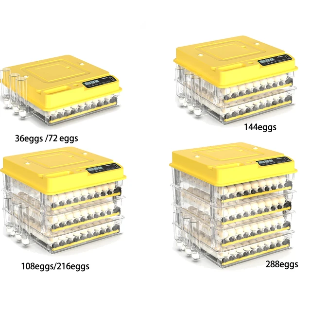 36-216 Egg Incubator for Hatching Eggs, Fully Automatic Egg Incubator with Auto Temp/Water/Turning, for Chicken Duck Goose