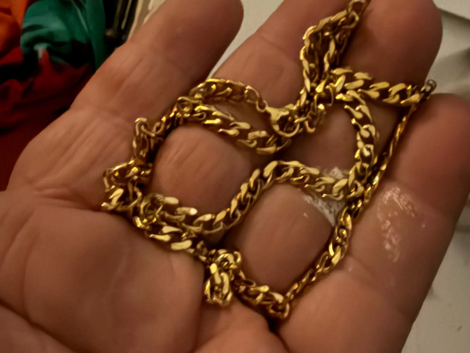 Corrente cubana Vnox unisex, aço inoxidável photo review