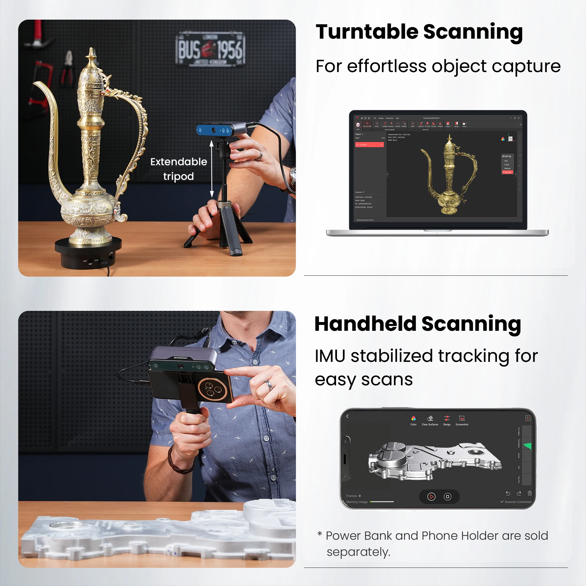 Revopoint INSPIRE 3D Scanner for 3D Printing handheld portable 3D