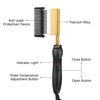 Electric Hot Heating Comb 3-in-1 Hair Straightener Hair Smooth Flat Iron Straightening Brush for wigs Curling Iron 6