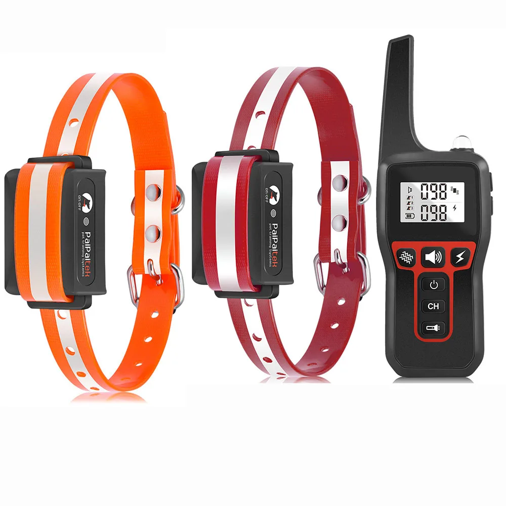 Per 2 Cani Beep Vibration & Shock Bark Stopper Dispositivo Di Addestramento Del Cane Con Telecomando Da 1000M