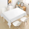 220*130cm White Plastic Tablecloth Plastic Table Cloth Disposable Tablecloths Tablecloths for BBQ Party Fine Dining Wedding 5