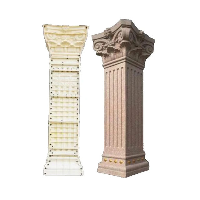 40 Cm/15,75 Hüvelykes Négyzet Alakú Abs Műanyag Tartós Beton Talapzat Poszt Penész Római Oszlop - Image 3