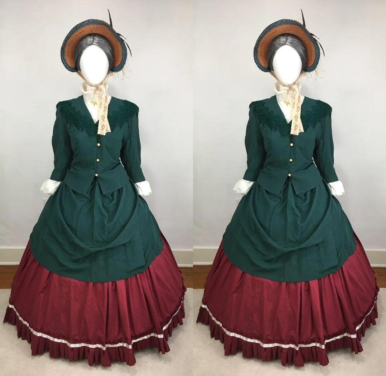 Victorian Christmas Dress Victorian Christmas Dickens Fair Caroler Costume  Civil War Dress Duchess Two-piece Holiday Ball Gown - Cosplay Costumes -  AliExpress
