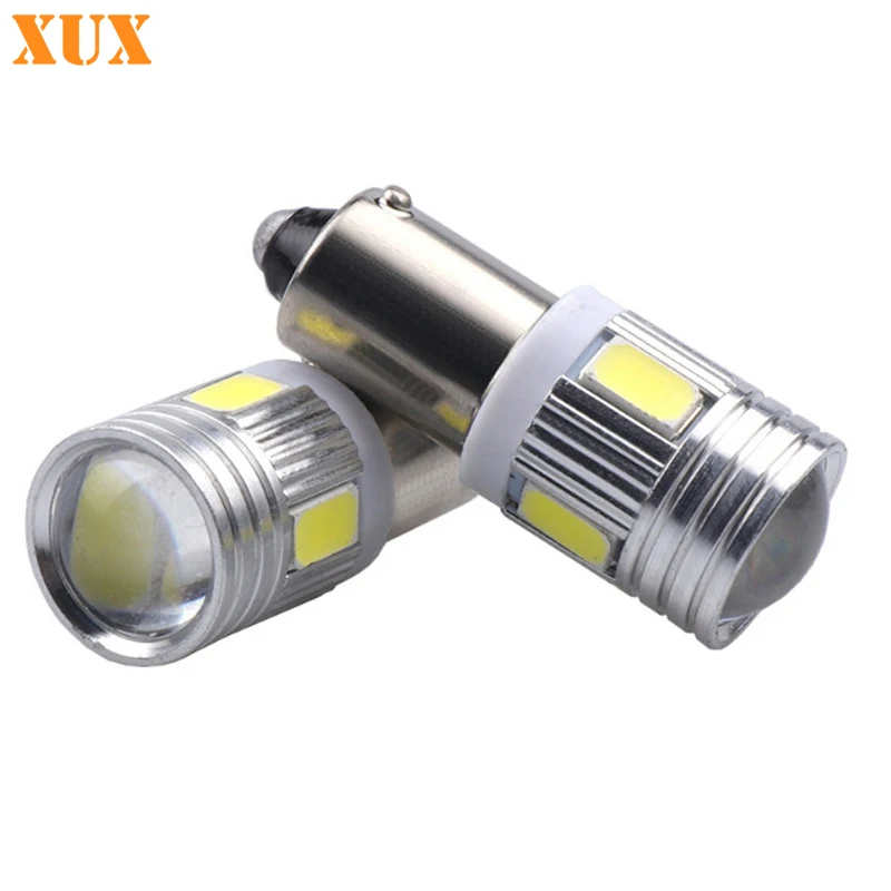 

100PCS T4W BA9S LED Blub BAX9S H21W BAY9S 12V 5630 6SMD H6W H5W For Car Rear Fog light Red White Auto Parking Reverse Lamp 6000K