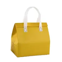 500pcs/Lot Custom Printed Portable Non Woven Fabric Insulation Cooler Bag for Takeaway Lunch Fish Coffee Picnic Travel Promotion 1