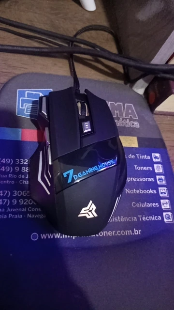 Mouse gamer para jogo computador 3200dpi com LED laser X7 USB Botões Profissional photo review