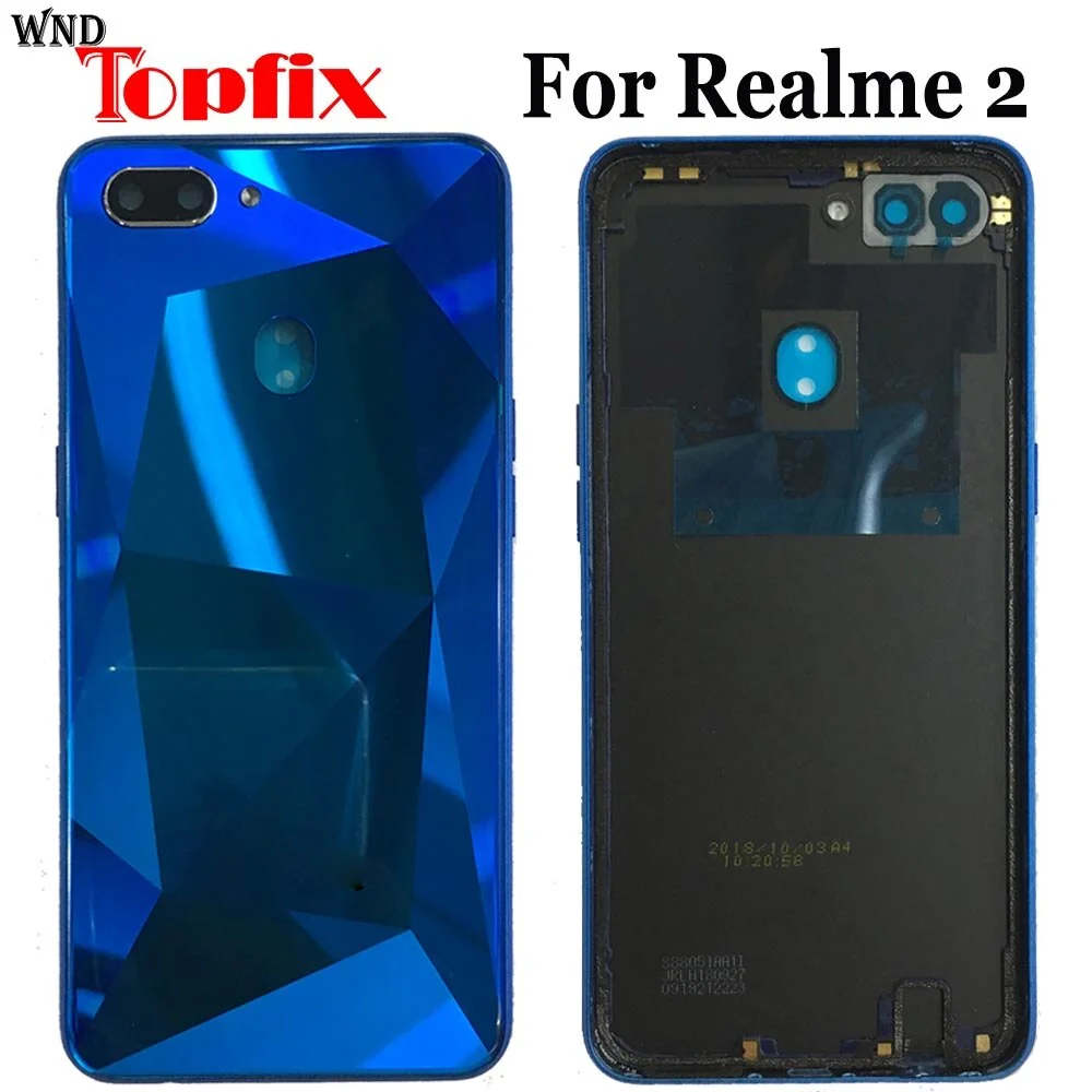 

New Glass For Oppo Realme 2 Back Housing Back Cover With Camera Len Battery Case For Realme 2 Battery Cover Replacement