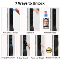 RAYKUBE DQ10 Tuya WiFi ปาล์ม Vein กันน้ําสมาร์ทล็อค 3D Face Recognition ลายนิ้วมือดิจิตอลล็อค APP Video Call ปลดล็อค 4