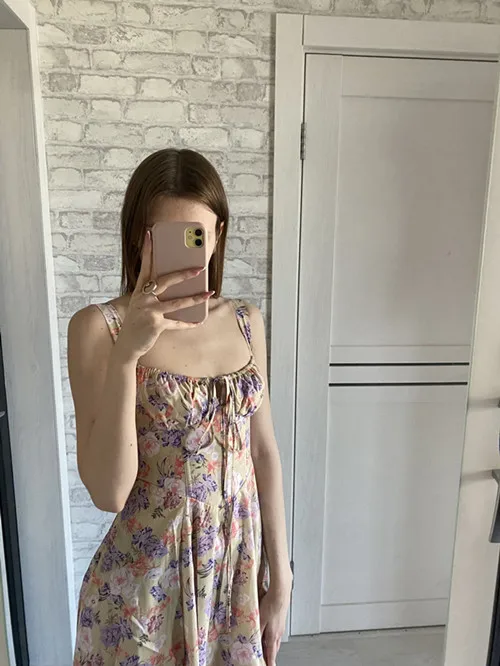 SUMMER FLORAL BUSTIER MIDRIFF WAIST SHAPER DRESS