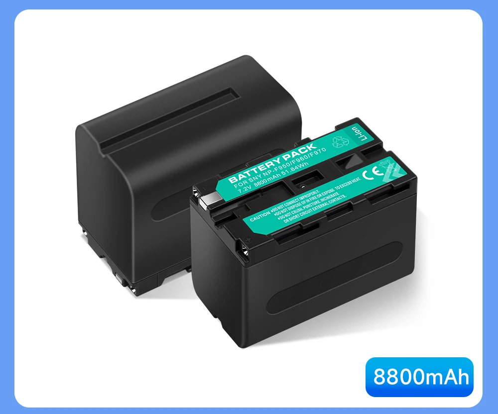 F950 Bateria + LCD Carregador USB Para