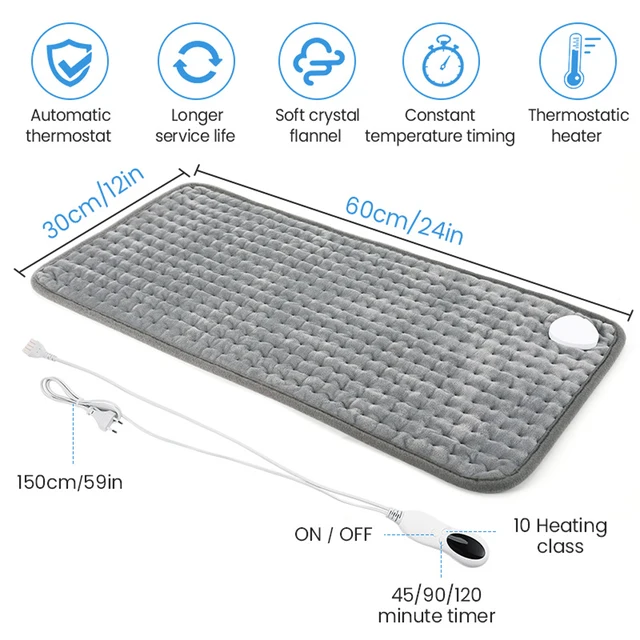 Új Frissítés 30 × 60 Cm Elektromos Takarók Fűtőpad Váll Nyak Has Derék Hátfájás Enyhítő Téli Melegebb Fűtőberendezés Eu Dugó - Image 6