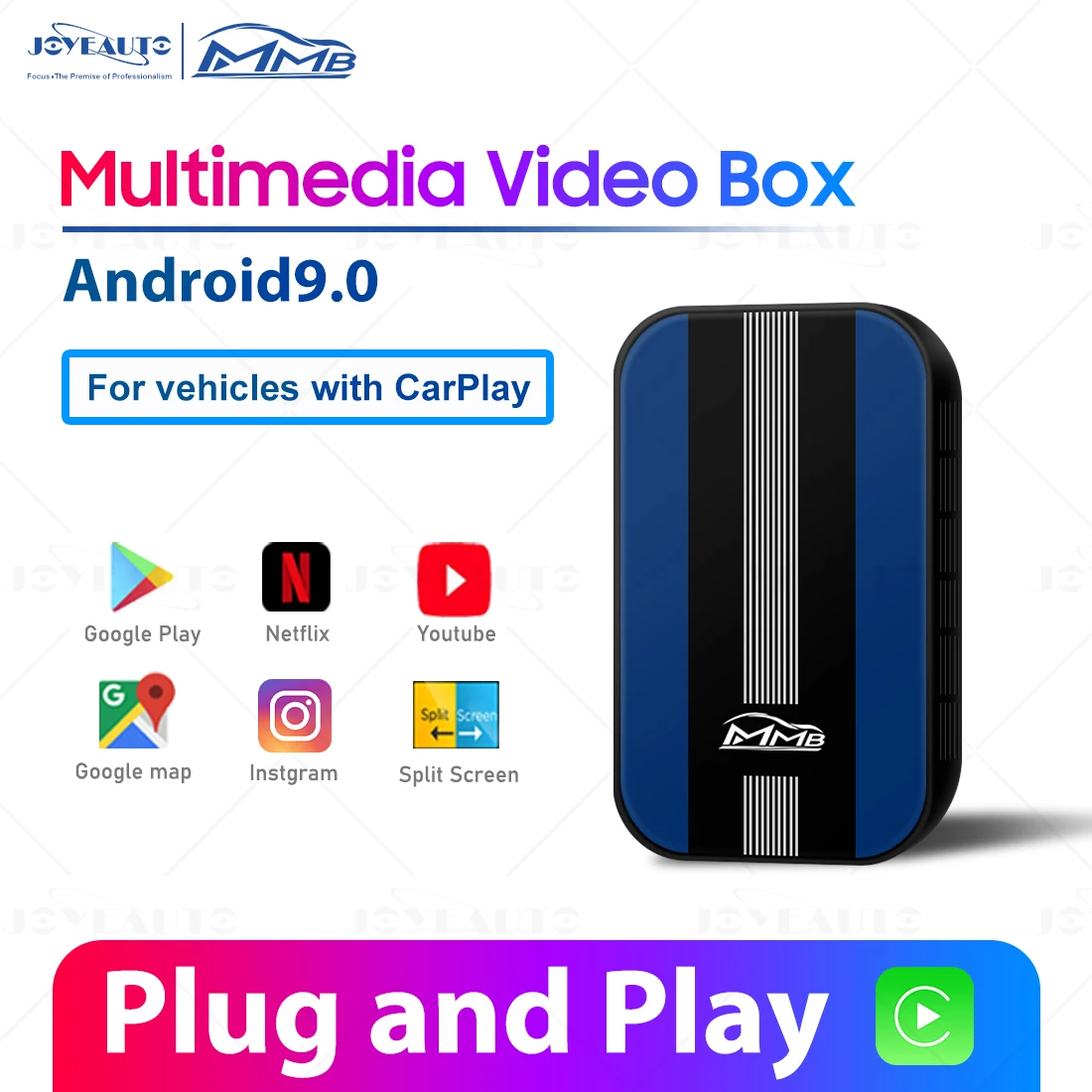 

MMB 2nd Multimedia Video Box Android 9.0 OS Radio Wireless Apple Carplay Dongle GPS YouTube Video Player For Honda Civic XR-V VW