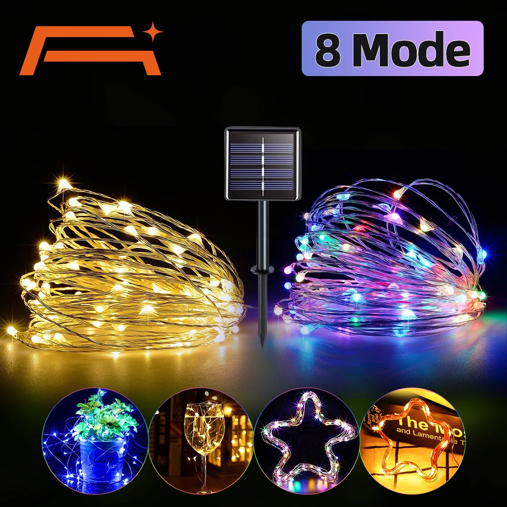 

Solar String Fairy Lights 12m 100LED / 32M 300 LED Waterproof Outdoor Garland Solar Power Lamp Christmas For Garden Decoration