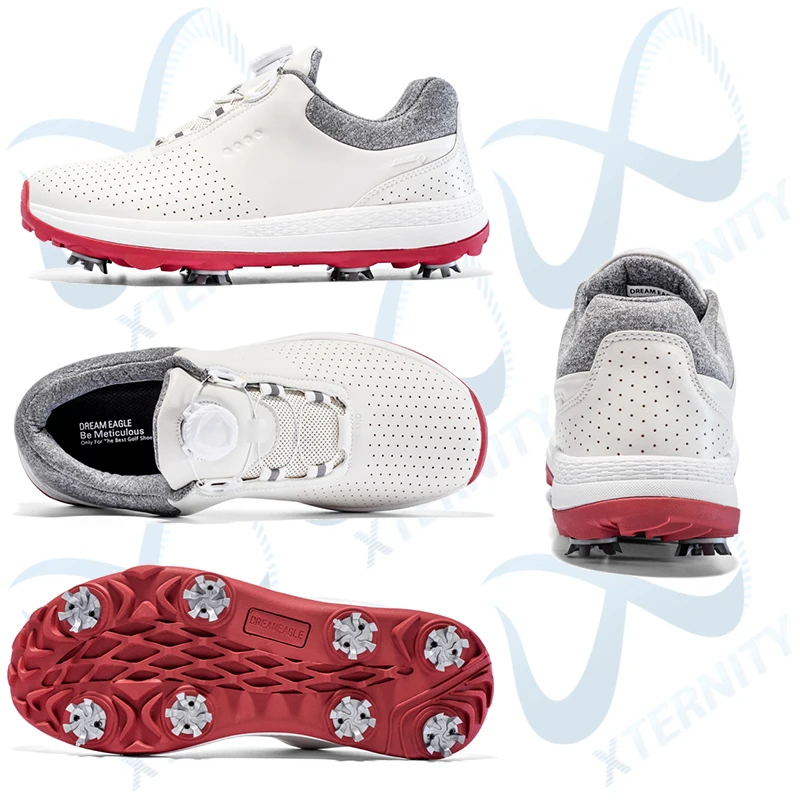 Professional Golf Shoes Men Outdoor Anti-Skid Quick Lacing Golf Spikes Sneakers Breathable Waterproof golf shoes