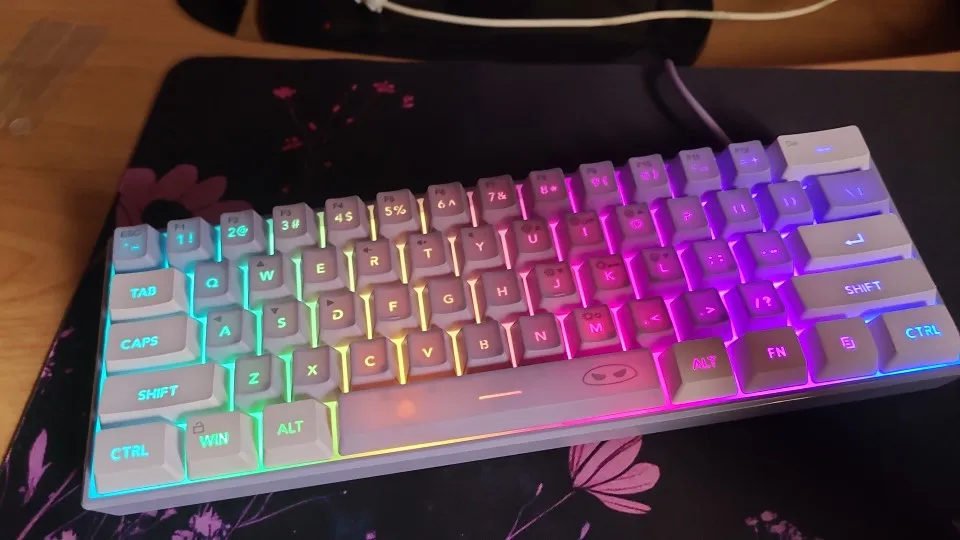 MageGee Mini 60% Gaming Keyboard, RGB Backlit 61 Key Ultra-Compact Keyboard, TS91 Ergonomic Waterproof Mechanical Feeling Office photo review