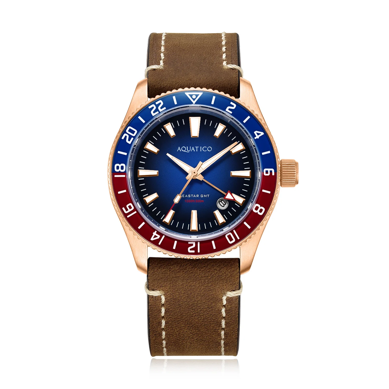 Bronzo Sea Star Gmt Quadrante Blu Pepsi Lunetta Intarsio