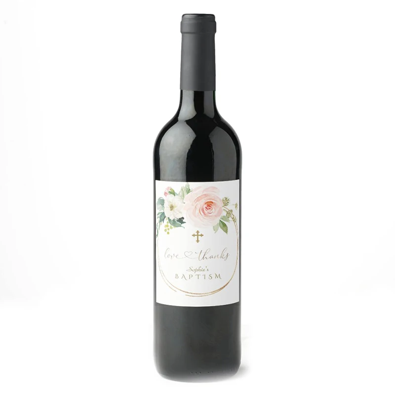 

Customized Wedding Wine Label, Floral Favor, Personalized Logo, Wedding Party Supplies, Mr and Mrs FloralBurgundy, 18PCs