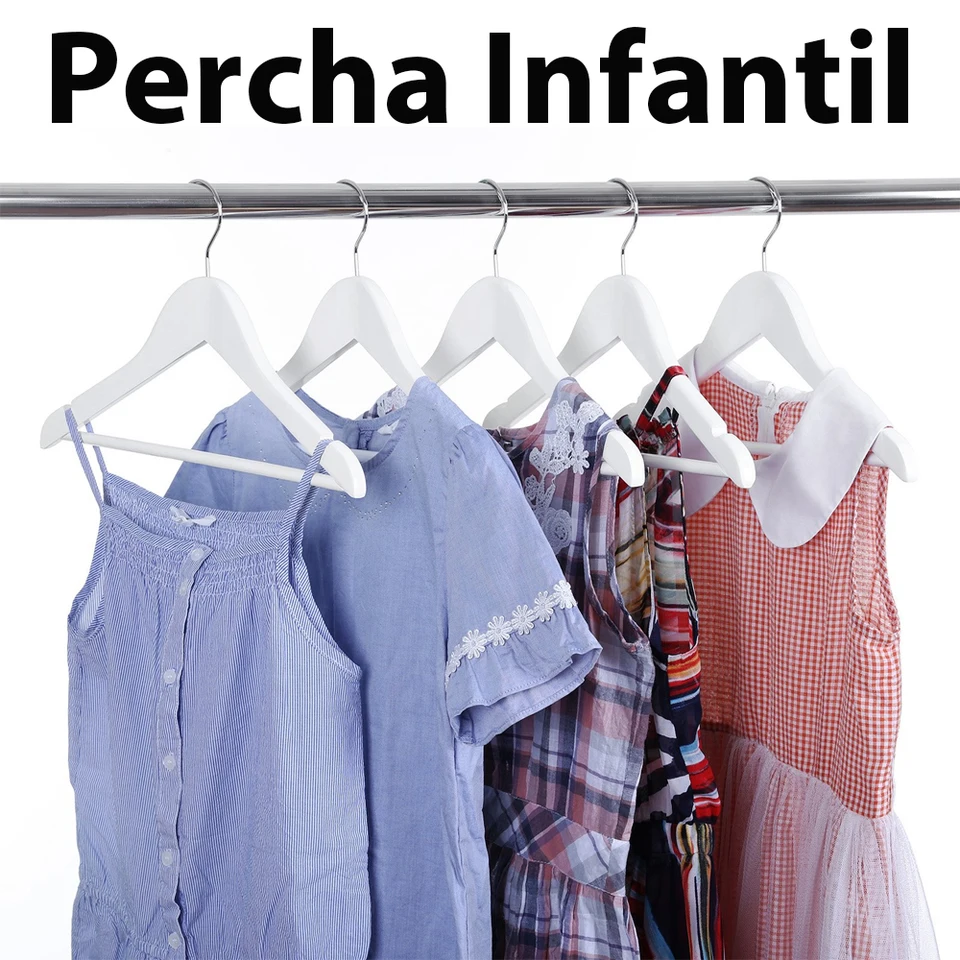 Perchas Blancas Perchas De Madera De Arce Para Niños Pack De 12