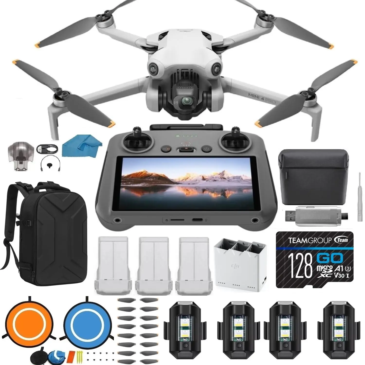 DJIs Mini 4 Pro Fly More ChlorPlus RC 2 écran pliable, mini importateur 4K HDR 2 batt - AliExpress 200001075