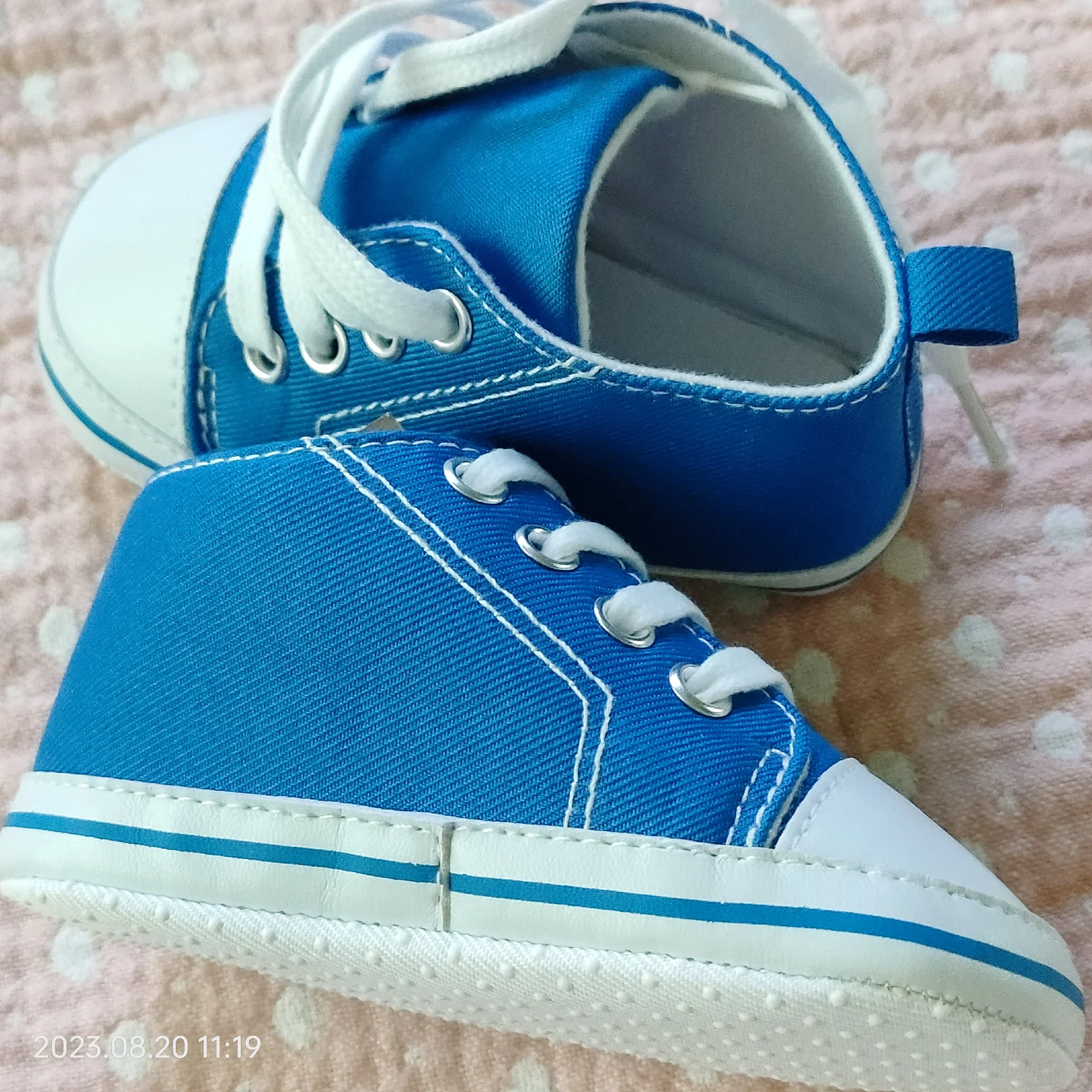 Baby Boy Girl Soft Sole Crib Kid Canvas Sneakers photo review