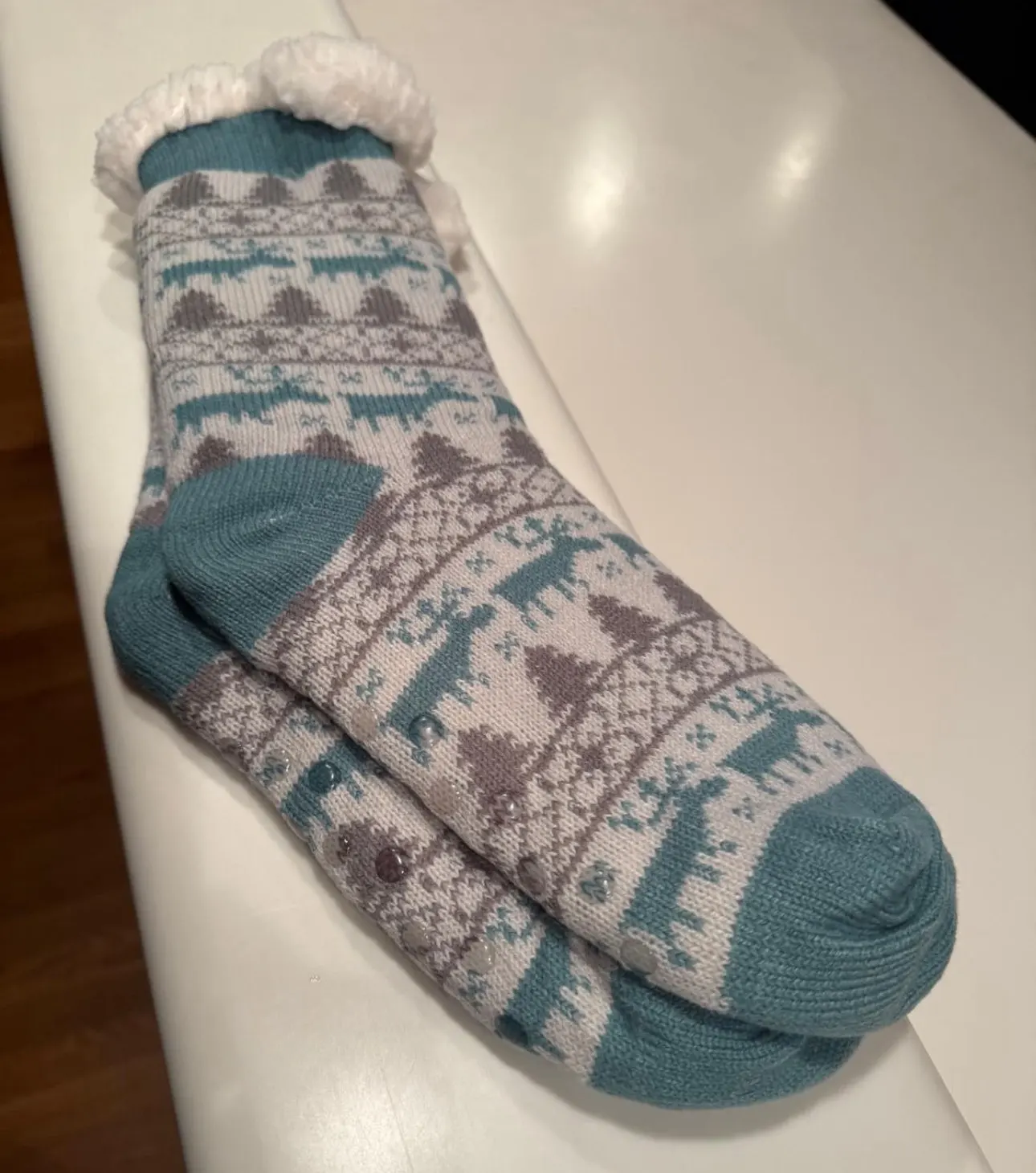 Flauschige Wintersocken mit niedlichen Tiermotiven photo review