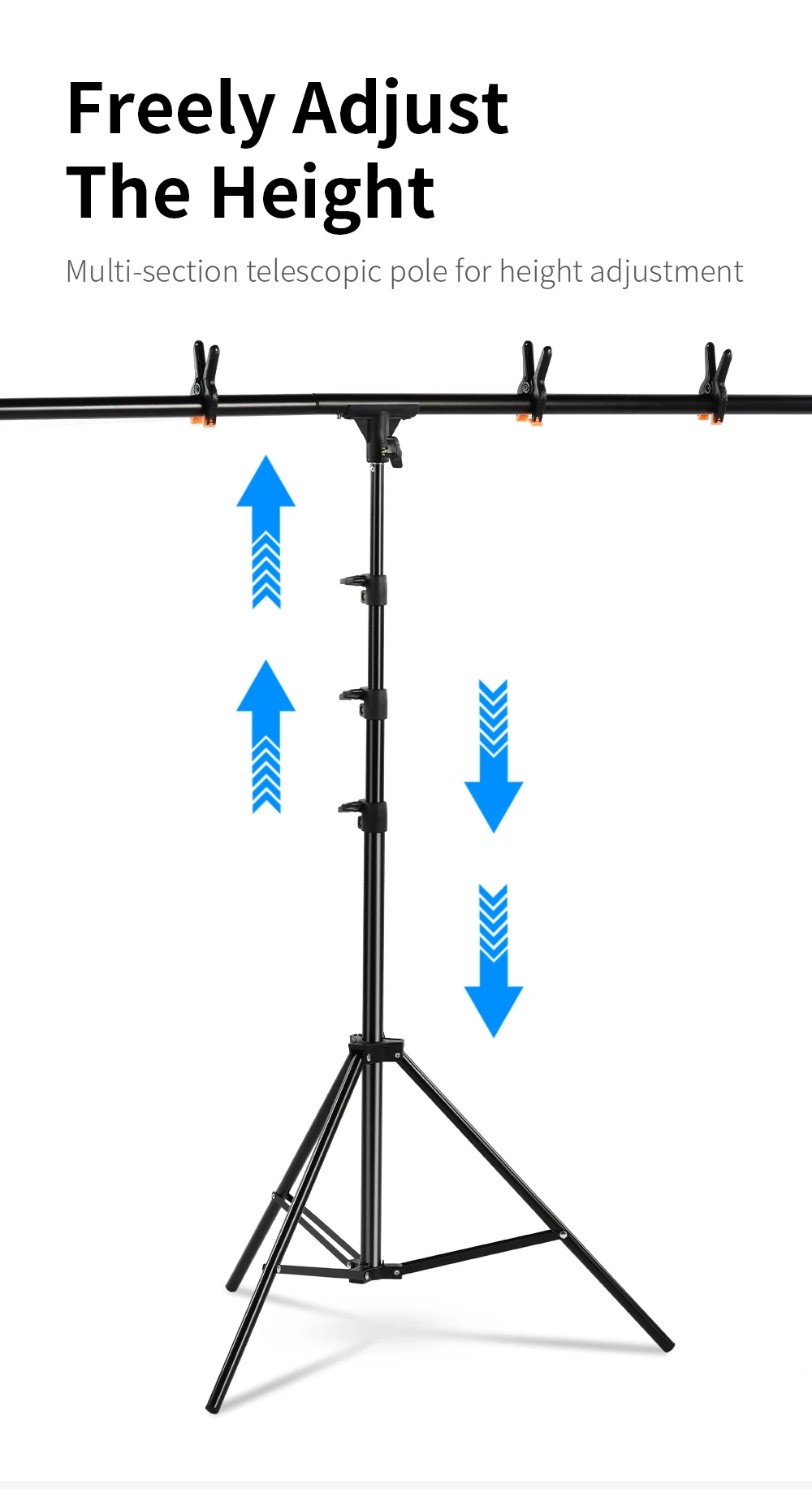 Hot T-Shape Background Support Metal Material Photography Backdrop Stand 150x250