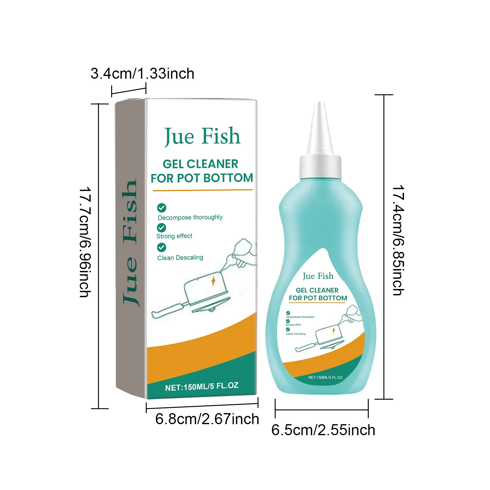 Jue-Fish Kitchen Cleaning Agent Mildew Stain Remover Spray Rust Remover Polishing Pot Black Scale Cleaner Wall Mold Remover