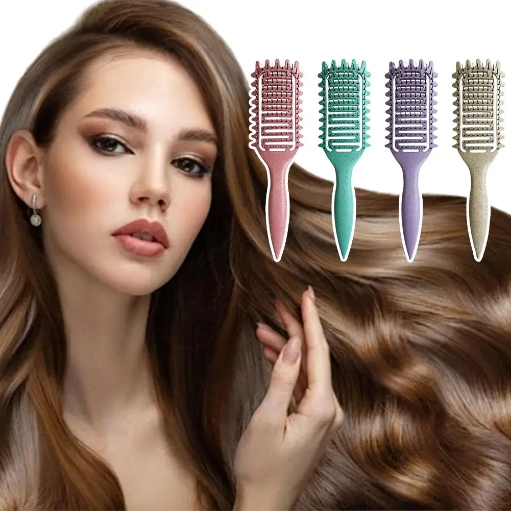 

Curl Defining Brush,Hair Comb For Curly Hair,Curl With Prongs Define Styling Brush,Curved Vented Detangling Brush Styling