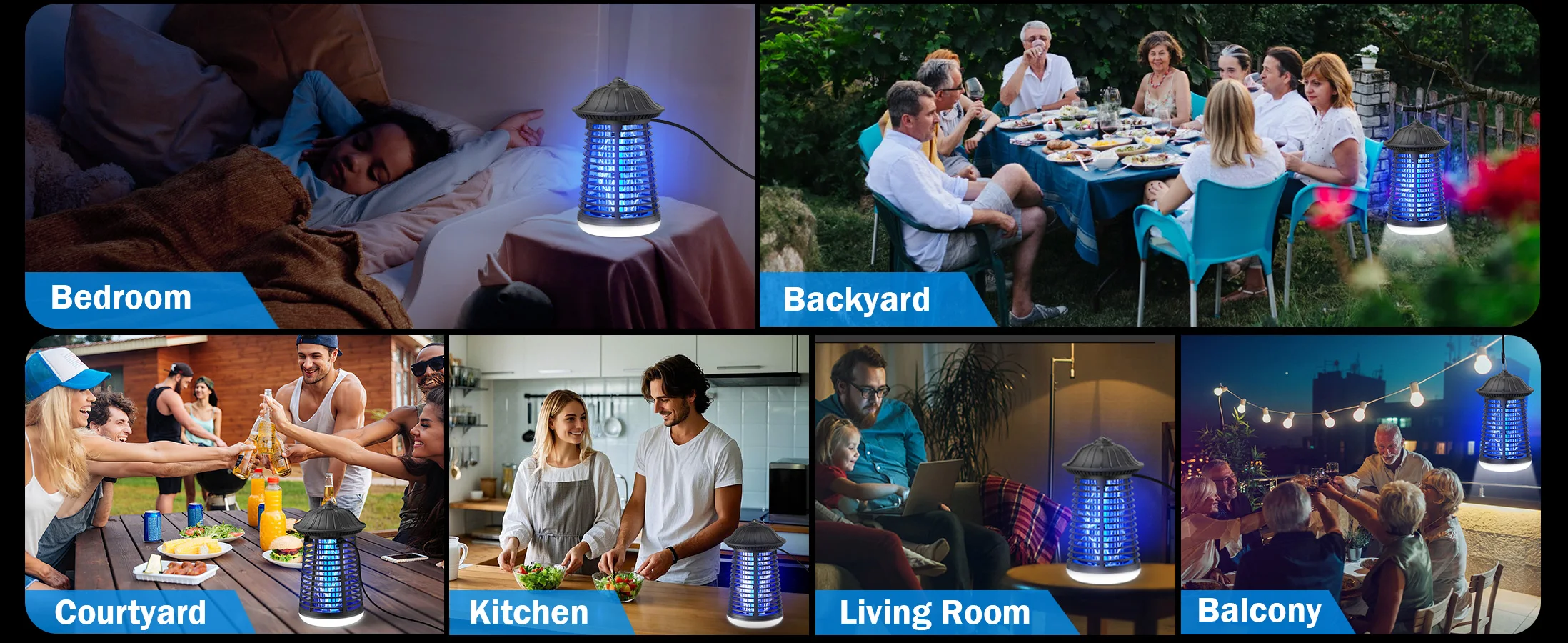 Electric Bug Zapper For Home And Garden Mosquito Killer Lamp_voghion.com