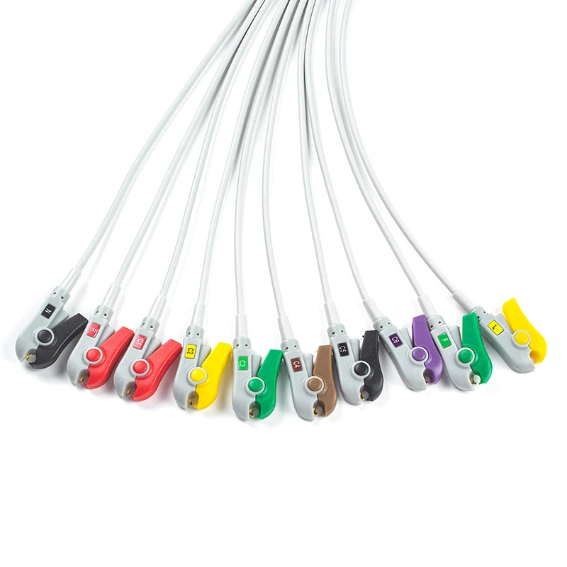 Jeu De 10 Fils ECG Pour Mortara ELI 250/280/350/380 - Câbles De Remplacement, NEUF